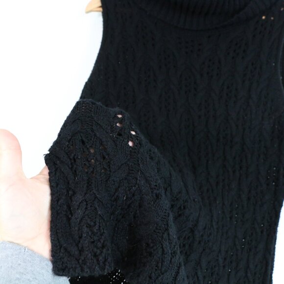 *Joseph Black Sleeveless Knit Turtleneck Sweater - Picture 5 of 6